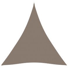 Voile de parasol Tissu Oxford triangulaire 5x5x5 m Taupe