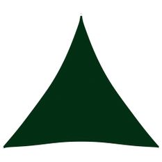 Voile de parasol Tissu Oxford triangulaire 5x5x5 m Vert foncé