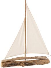 Voilier déco en bois flotté H 60 cm