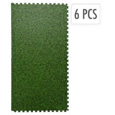 XQ Max Set de tapis de sol impression de l'herbe 6 pcs vert