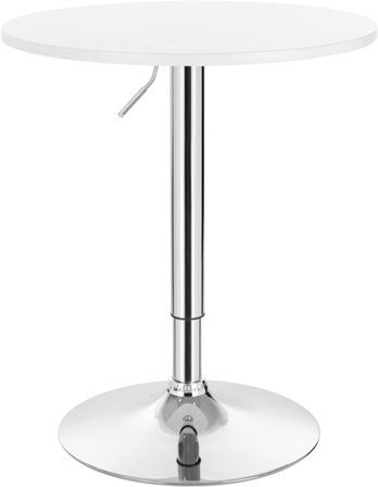 able de bar ronde WATTO Ø60 cm – Plateau pivotant 360°, hauteur réglable 70-91 cm, base acier