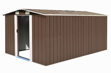 Abri de jardin 257x392x181 cm Métal Marron