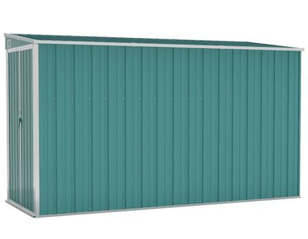 Abri de jardin mural Vert 118x288x178 cm Acier galvanisé