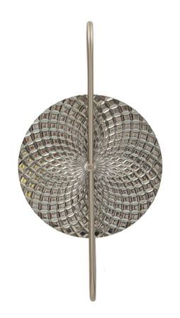 Applique murale argentée 2 lumières design en métal et verre circulaire MADY