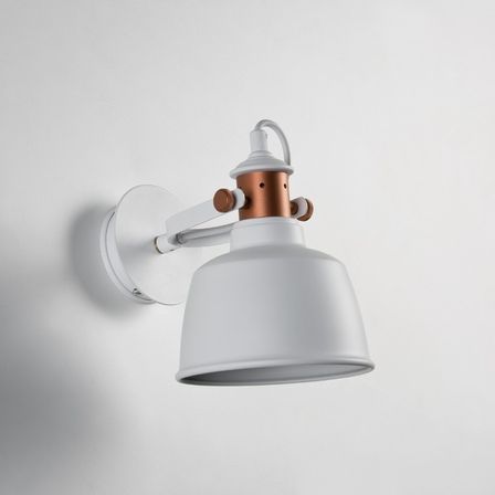 Applique murale industrielle métal blanc Aviar