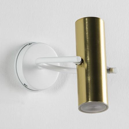 Applique murale métal blanc et doré Egaly