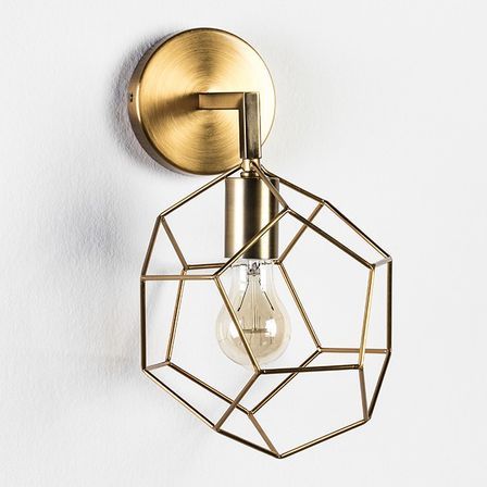 Applique murale métal doré Charme H 36 cm