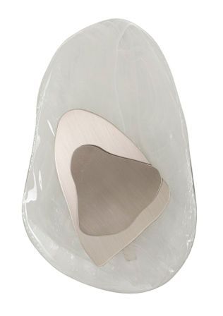 Applique murale Océan argent verre design nuage moderne