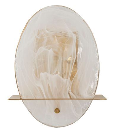 Applique murale Portlan métal doré verre design élégant