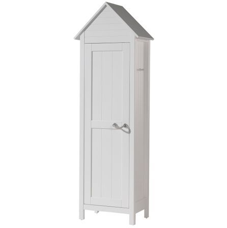Armoire 1 porte bois laqué blanc Lewis