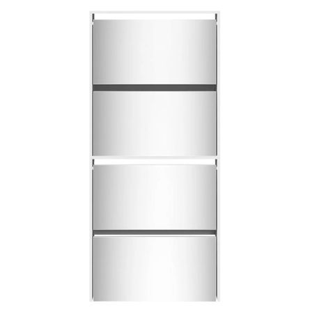 Armoire à chaussures 4 portes rabattables avec miroir Ranka H 134 cm – Design moderne et élégant