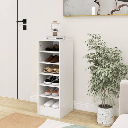 Armoire à chaussures Blanc 31,5x35x90 cm