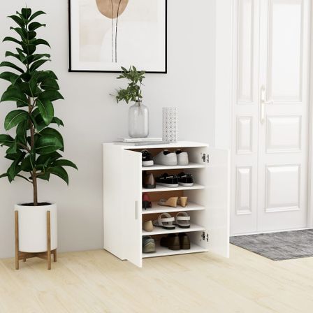 Armoire à chaussures Blanc 60x35x70 cm 2