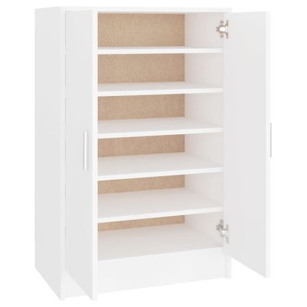 Armoire à chaussures Blanc 60x35x92 cm 2