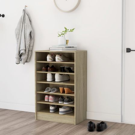 Armoire à chaussures Chêne Sonoma 60x35x92 cm