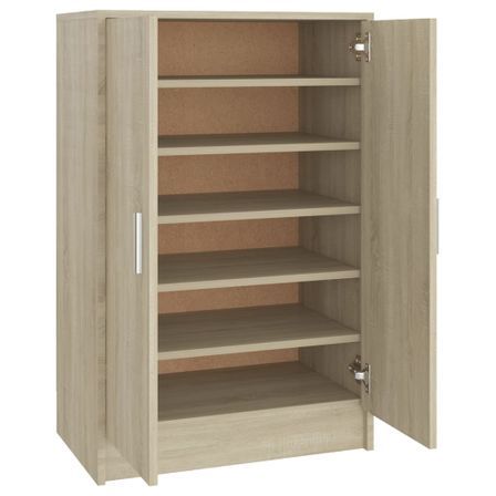 Armoire à chaussures Chêne Sonoma 60x35x92 cm 2