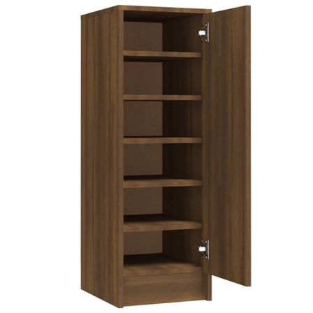 Armoire à chaussures en bois Kompo L 32 x P 35 x H 92 cm - Sobre et discréte