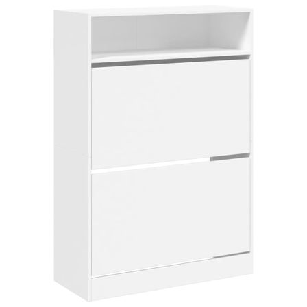 Armoire à chaussures en bois Mano L 80 x H 116 x P 34 cm – 2 portes et 1 niche