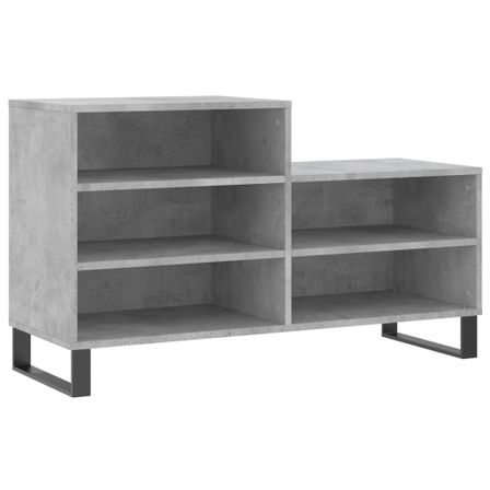 Armoire à chaussures Gris béton 102x36x60 cm Bois d'ingénierie