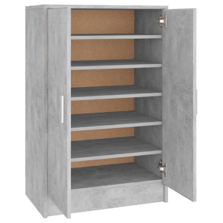 Armoire à chaussures Gris béton 60x35x92 cm