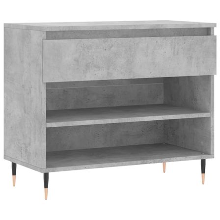 Armoire à chaussures Gris béton 70x36x60 cm Bois d'ingénierie