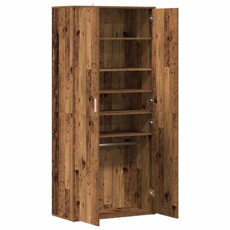 Armoire à chaussures multifonction avec petite penderie 80 cm – Élégance et praticité
