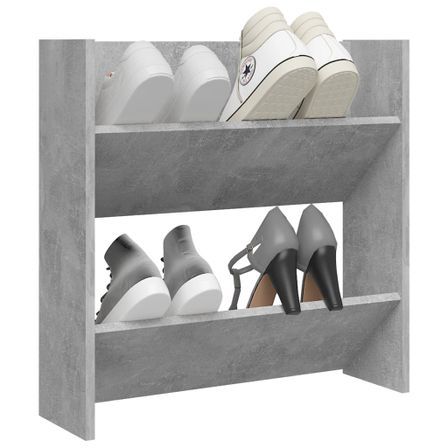 Armoire à chaussures murale Gris béton 60x18x60 cm