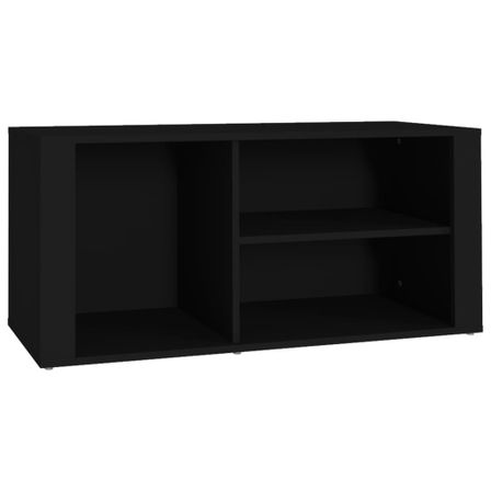 Armoire à chaussures Noir 100x35x45 cm Bois d'ingénierie