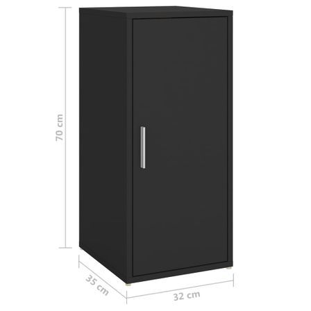 Armoire à chaussures Noir 32x35x70 cm