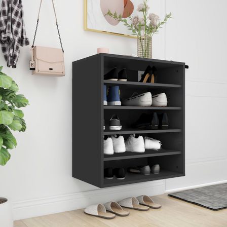 Armoire à chaussures Noir 60x35x70 cm