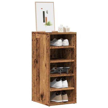 Armoire à chaussures vieux bois 32x35x70 cm bois d'ingénierie