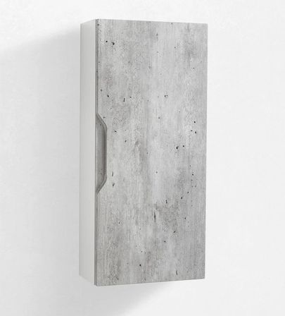 Armoire à pharmacie bois laqué blanc et effet béton Selb L 35 cm