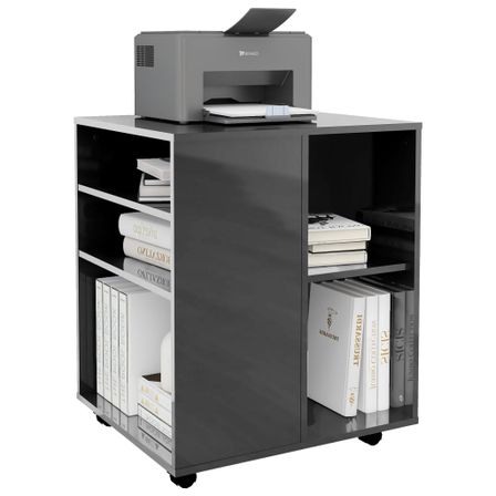 Armoire à roulettes Gris brillant 60x53x72 cm