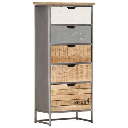 Armoire à tiroirs 45x30x105 cm Bois de manguier massif