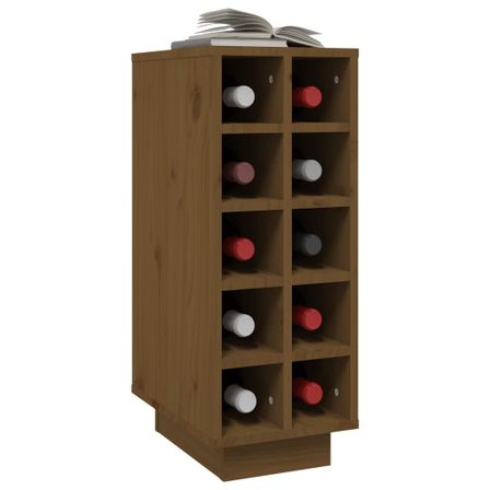 Armoire à vin Marron miel 23x34x61 cm Bois de pin massif