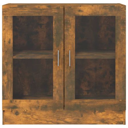 Armoire à vitrine Chêne fumé 82,5x30,5x80 cm Bois d'ingénierie