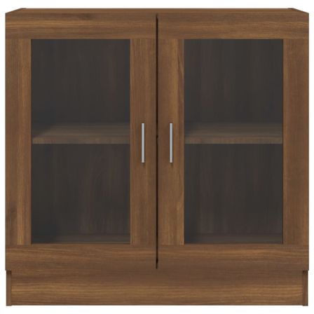 Armoire à vitrine Chêne marron 82,5x30,5x80cm Bois d'ingénierie