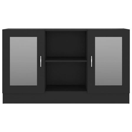 Armoire à vitrine Noir 120x30,5x70 cm