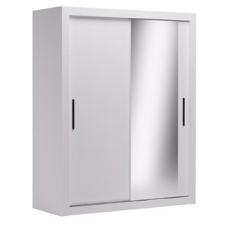 Armoire chambre adulte DIVA 160 cm – 2 portes coulissantes dont 1 avec miroir