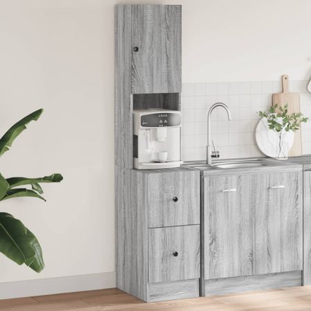 Armoire cuisine sonoma gris 35x50x180 cm bois d’ingénierie