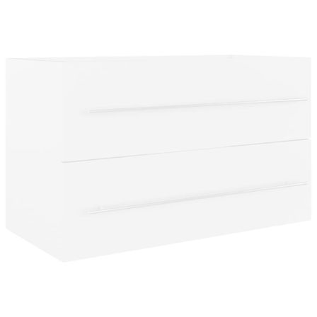 Armoire d'évier Blanc 80x38,5x48 cm