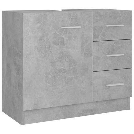 Armoire d'évier Gris béton 63x30x54 cm