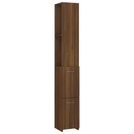 Armoire de bain Chêne marron 25x25x170 cm Bois d'ingénierie