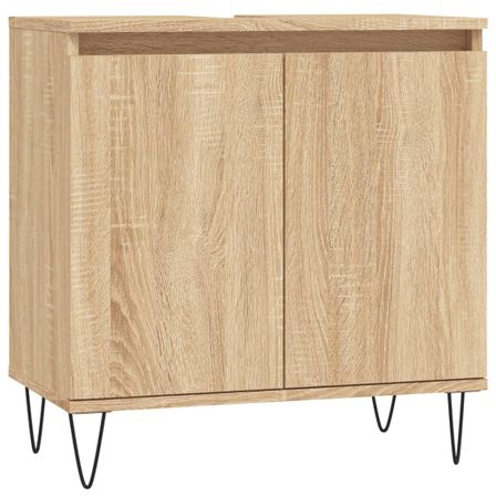 Armoire de bain chêne sonoma 58x33x60 cm bois d'ingénierie