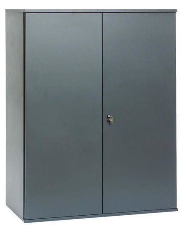 Armoire de bureau 2 portes métal anthracite gris Pucy