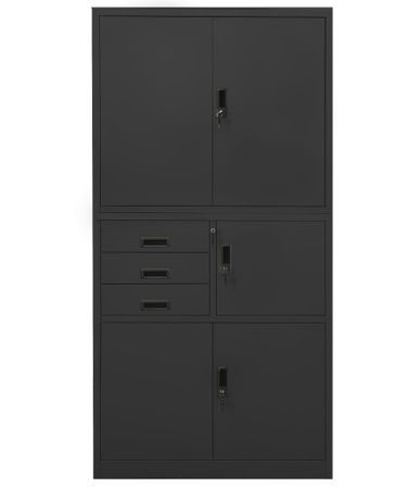 Armoire polyvalente en acier gris anthracite – Rangement sécurisé et fonctionnel