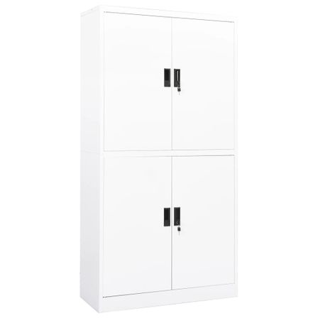 Armoire de bureau Blanc 90x40x180 cm Acier 3