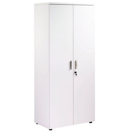 Armoire de bureau HUBLO 180 cm – Grand meuble de rangement avec serrure et étagères réglables