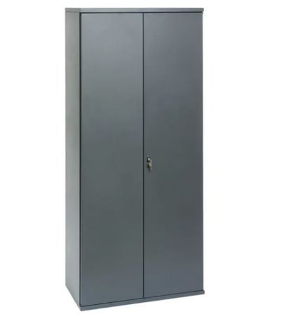 Armoire de bureau métallique anthracite Briko - Avec serrure à clé