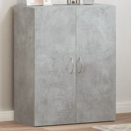 Armoire de classement gris béton bois d'ingénierie